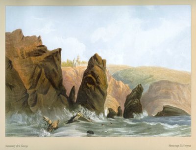 Carlo Bossoli. Aziz George manastırı by Carlo Bossoli